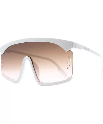 F010 Shield Design - for Womens-Mens 100% UV PROTECTION - White-browndegrade - CB192TGL0DC $12.38 Shield