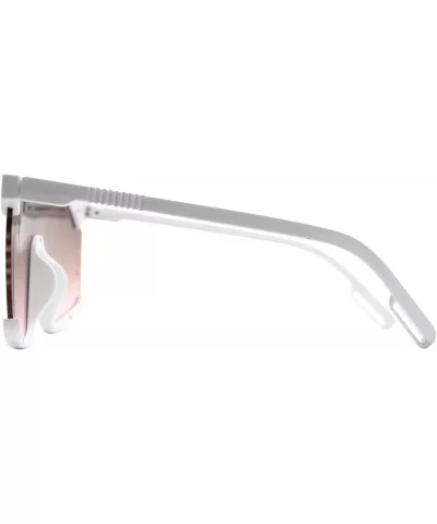 F010 Shield Design - for Womens-Mens 100% UV PROTECTION - White-browndegrade - CB192TGL0DC $12.38 Shield