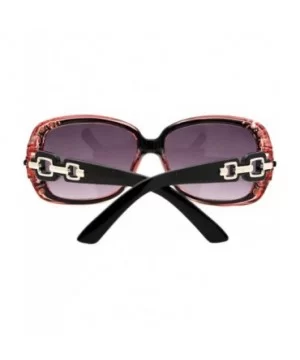 Womens Bifocal Lens Sunglasses Oversized Square Rhinestone Frame - Pink - CZ18IEWOMEO $6.61 Square