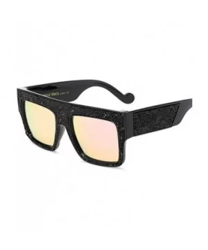 Fashion Reinestone Sunglasses Women Brand Designer Vintage Men Crystal 997254Y - Black Pink - CH184XU060E $8.00 Rimless