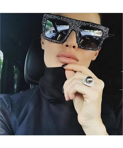 Fashion Reinestone Sunglasses Women Brand Designer Vintage Men Crystal 997254Y - Black Pink - CH184XU060E $8.00 Rimless