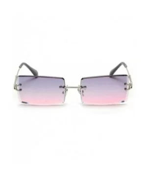 Women Men Summer Black Red Pink Small Rectangular Sun glasses For women UV400 - Gray Pink - CB18W8Z6O77 $23.05 Rectangular