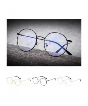 Classic Vintage Round Frame Shade Sunglasses Anti Ultraviolet Eyes Glasses - Gold - CP196OMUKXA $6.50 Round