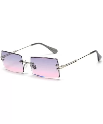 Women Men Summer Black Red Pink Small Rectangular Sun glasses For women UV400 - Gray Pink - CB18W8Z6O77 $23.05 Rectangular