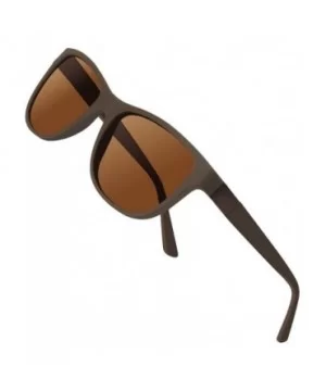 Polarized Sport Sunglasses for Men TR90 Frame Retro Driving Fishing Sun Glasses - Brown - CG1948I5OOC $9.36 Sport