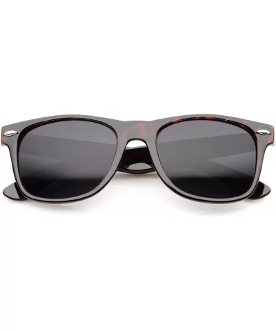 Retro Wide Arm Neutral Colored Lens Horn Rimmed Sunglasses 55mm - 2 Pack - Shiny Tortoise - CU12N2NOY1G $14.56 Wayfarer