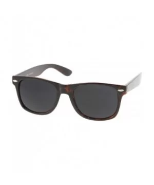 Retro Wide Arm Neutral Colored Lens Horn Rimmed Sunglasses 55mm - 2 Pack - Shiny Tortoise - CU12N2NOY1G $14.56 Wayfarer