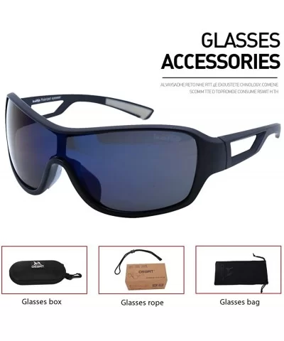 Polarized Designer Fashion Sports Sunglasses for Baseball Cycling Fishing Golf - CT18E85TQG5 $11.45 Sport