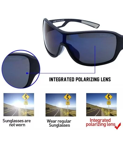 Polarized Designer Fashion Sports Sunglasses for Baseball Cycling Fishing Golf - CT18E85TQG5 $11.45 Sport