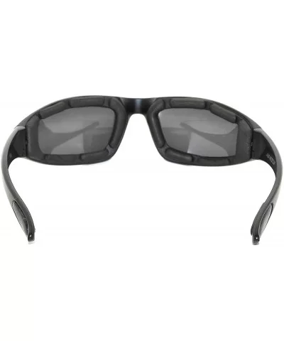 12 Wholesale Motorcycle Black Padded Foam Sport Glasses Colored Lens Sunglasses - 12-moto-black-smoke - CE18DCGLKTQ $26.24 Sport