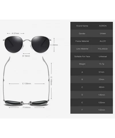 Fashion Men Womens Sunglasses Folded Polarized UV 400 Retro Vintage Round Frame Glasses - Black - CG196ESCNEG $41.15 Round