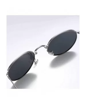 Fashion Men Womens Sunglasses Folded Polarized UV 400 Retro Vintage Round Frame Glasses - Black - CG196ESCNEG $41.15 Round