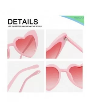 Heart-Shaped Sunglasses Women Vintage Black Pink Red Heart Shape Sun Glasses - C4 - CM189NNSXTR $8.40 Aviator