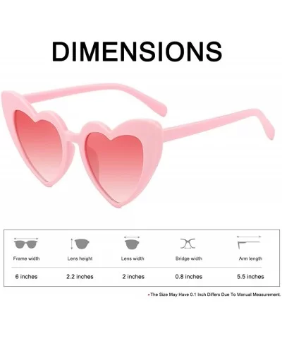 Heart-Shaped Sunglasses Women Vintage Black Pink Red Heart Shape Sun Glasses - C4 - CM189NNSXTR $8.40 Aviator