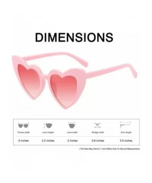 Heart-Shaped Sunglasses Women Vintage Black Pink Red Heart Shape Sun Glasses - C4 - CM189NNSXTR $8.40 Aviator