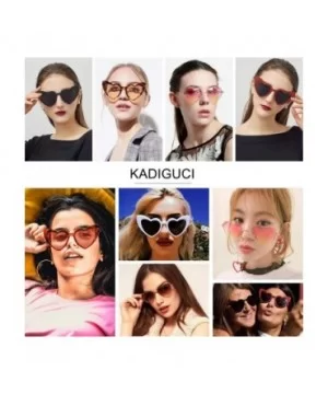 Heart-Shaped Sunglasses Women Vintage Black Pink Red Heart Shape Sun Glasses - C4 - CM189NNSXTR $8.40 Aviator