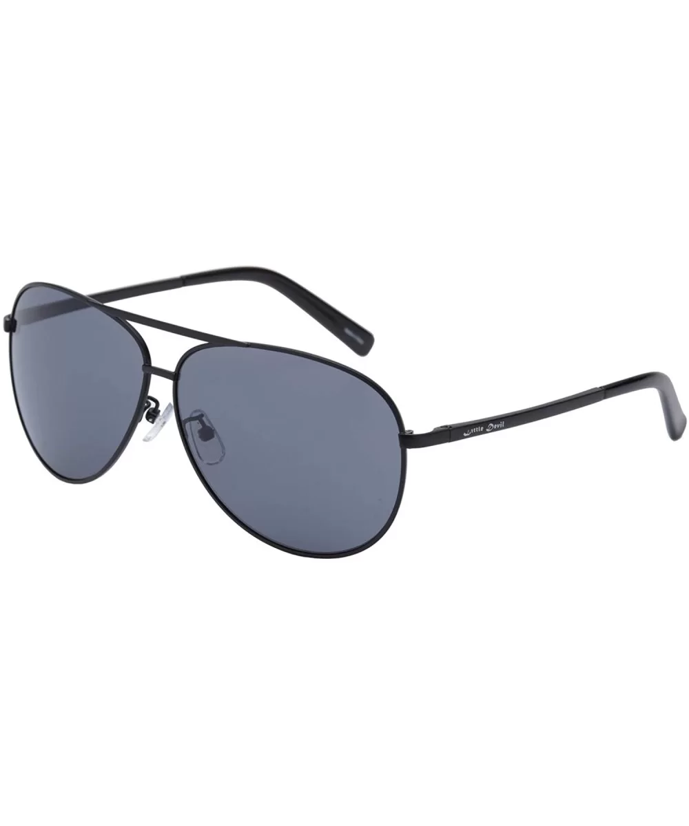 Military Style Classic Aviator Sunglasses for Men Large Metal Frame UV 400 Protection - CJ18UYW0L67 $7.47 Aviator