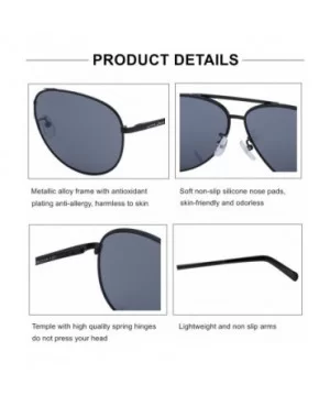 Military Style Classic Aviator Sunglasses for Men Large Metal Frame UV 400 Protection - CJ18UYW0L67 $7.47 Aviator