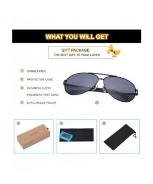 Military Style Classic Aviator Sunglasses for Men Large Metal Frame UV 400 Protection - CJ18UYW0L67 $7.47 Aviator