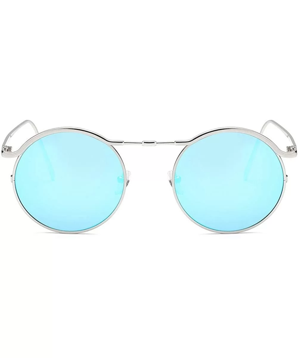 Glasses- Women Unisex Fashion Round Shades Acetate Frame UV Sunglasses - 9133e - CN18RT0S8IY $8.50 Round