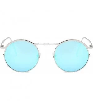 Glasses- Women Unisex Fashion Round Shades Acetate Frame UV Sunglasses - 9133e - CN18RT0S8IY $8.50 Round