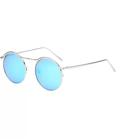 Glasses- Women Unisex Fashion Round Shades Acetate Frame UV Sunglasses - 9133e - CN18RT0S8IY $8.50 Round