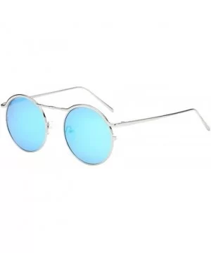 Glasses- Women Unisex Fashion Round Shades Acetate Frame UV Sunglasses - 9133e - CN18RT0S8IY $8.50 Round