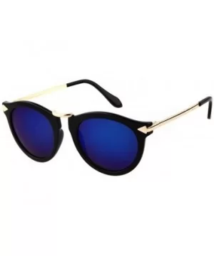 Women Retro Round Coating Sunglasses Vintage Glasses Metal Arrow Sunglass - Blue - CT182RAQA5T $8.16 Goggle