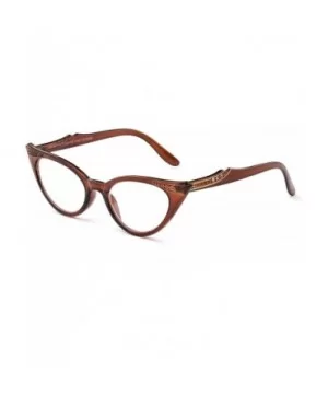 "Eye" Cateye Modern Design Fashion Clear Lens Glasses - Brown - CR12L9ZOGL5 $6.59 Square