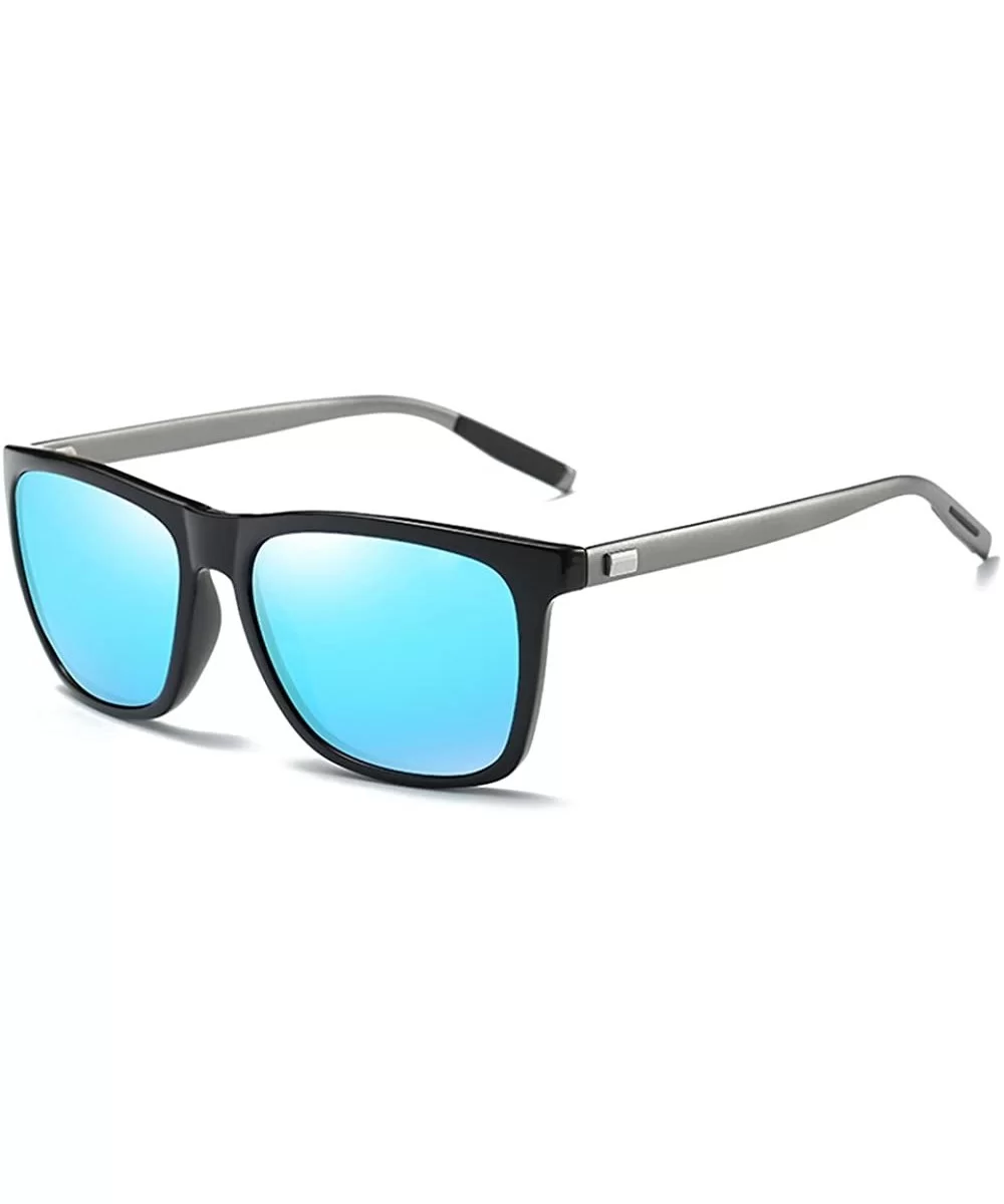 Fashion Driving Sunglasses for Men Polarized Brand Sun Glasses women classic - Black/Blue - C4185393MKM $5.96 Square