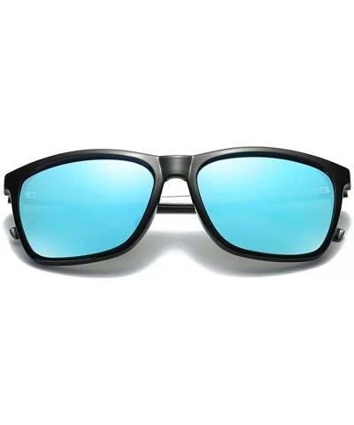 Fashion Driving Sunglasses for Men Polarized Brand Sun Glasses women classic - Black/Blue - C4185393MKM $5.96 Square