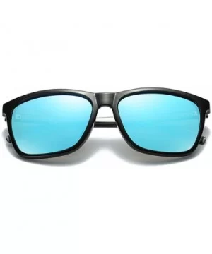 Fashion Driving Sunglasses for Men Polarized Brand Sun Glasses women classic - Black/Blue - C4185393MKM $5.96 Square