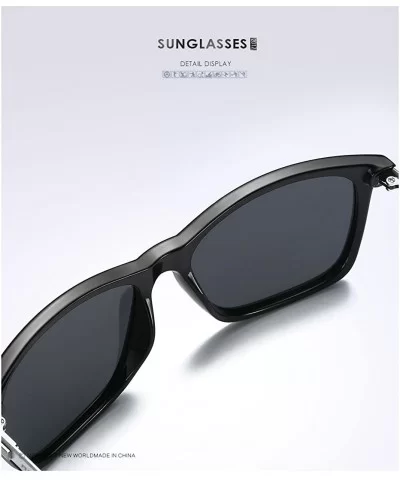 Fashion Driving Sunglasses for Men Polarized Brand Sun Glasses women classic - Black/Blue - C4185393MKM $5.96 Square