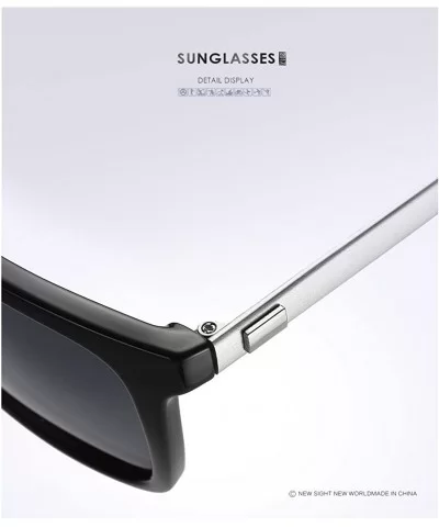 Fashion Driving Sunglasses for Men Polarized Brand Sun Glasses women classic - Black/Blue - C4185393MKM $5.96 Square