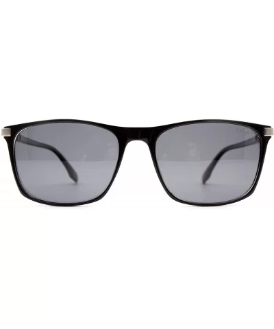 p677 Rectangular Style Polarized- for Womens-Mens 100% UV PROTECTION - Black-black - CV192TGDGM7 $24.99 Rectangular