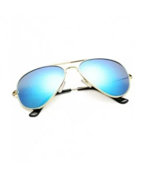 Polarized Aviator Sunglasses for Men Women Classes Metal Frame Mirror UV400 Sun Glasses - CM19467Q9WO $9.35 Round