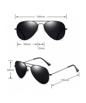 Sunglasses for Women and Men Polarized Uv Protection2020 - Black - CI199AT25MZ $25.33 Round