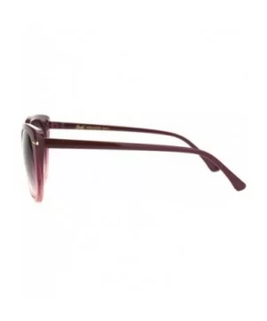 Womens Classy Elegant Plastic Designer Fashion Cat Eye Sunglasses - Burgundy Peach Smoke - C018OGEKWI7 $7.79 Cat Eye