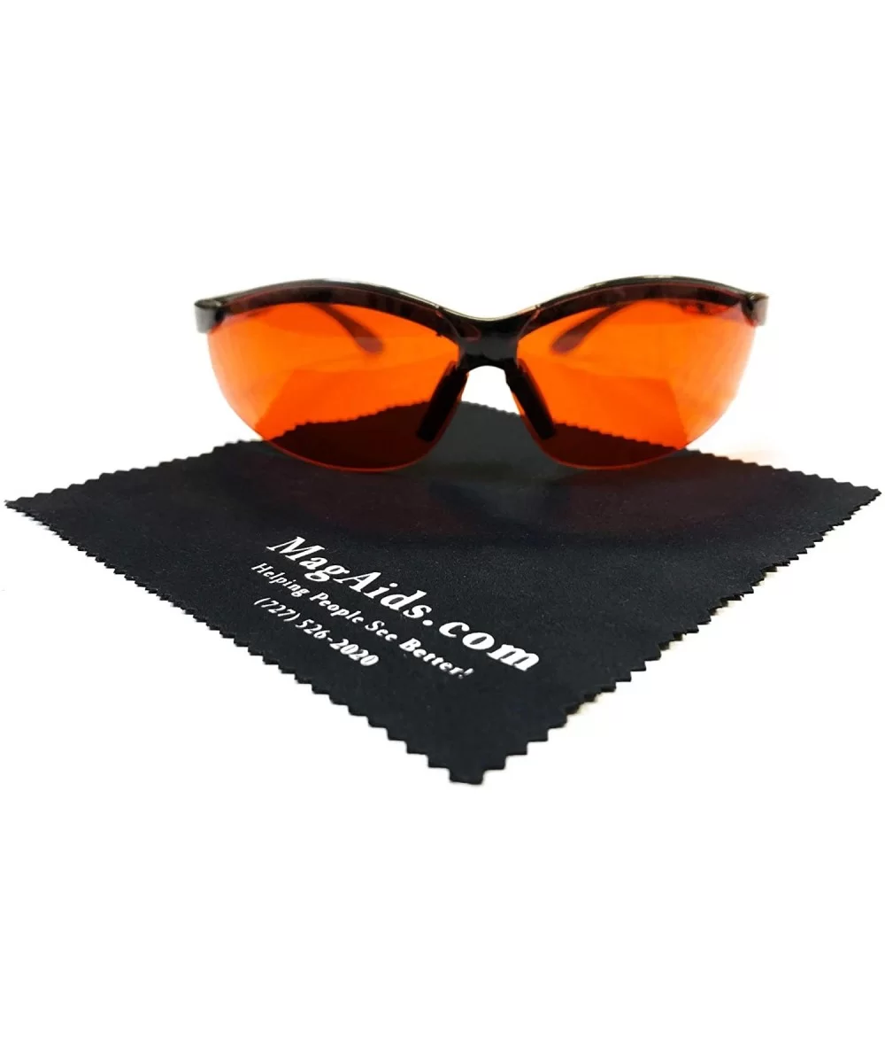 Eschenbach Comfort Orange Sunglasses - 32% Transmission - Style Wrap with Microfiber Cloth - CB19222YH39 $34.66 Shield