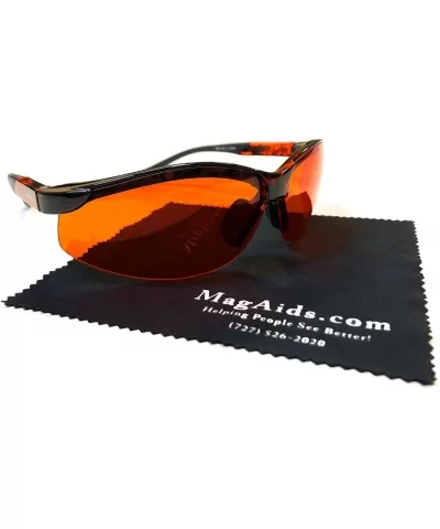 Eschenbach Comfort Orange Sunglasses - 32% Transmission - Style Wrap with Microfiber Cloth - CB19222YH39 $34.66 Shield