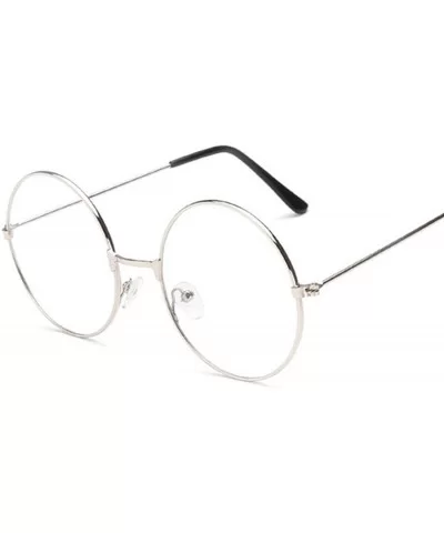 Fashion Vintage Retro Metal Frame Clear Lens Glasses Eyewear Eyeglasses Black Oversized Round Circle Eye - Gun - CT198AHLH39 ...