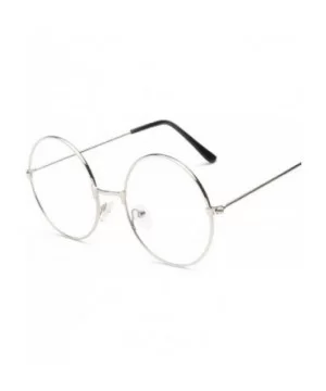 Fashion Vintage Retro Metal Frame Clear Lens Glasses Eyewear Eyeglasses Black Oversized Round Circle Eye - Gun - CT198AHLH39 ...