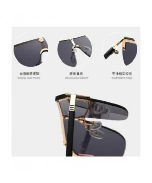 Sunglasses Women Rimless Square Big Sun Glasses for Women Summer Style Female Uv400 Alloy Mens Accessories - CK198KH45EO $11....