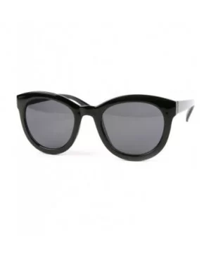 Unisex Vintage Retro Frame Sunglasses P2097 - Black-smoke Lens - C911ENJD5UD $10.30 Round