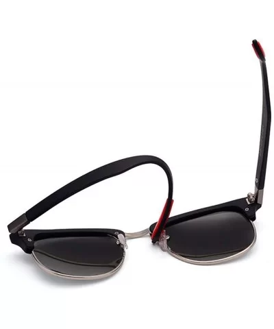 Classic Brand Polarized Sunglasses Men Women Vintage Retro Black Black C01 - Black Black C03 - CV18XGDR2GZ $5.67 Oversized