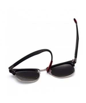 Classic Brand Polarized Sunglasses Men Women Vintage Retro Black Black C01 - Black Black C03 - CV18XGDR2GZ $5.67 Oversized