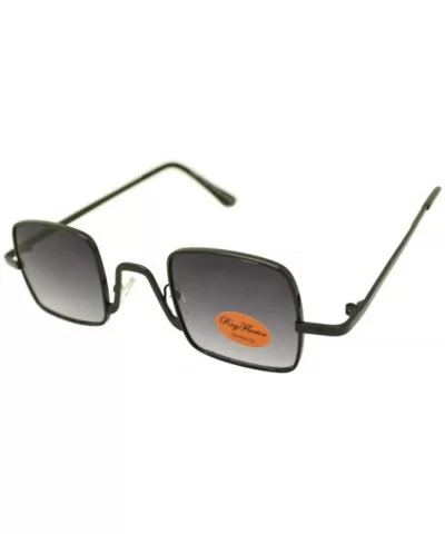 Small Metal Square Sunglasses - Black - CV199U8YS6Z $13.89 Square