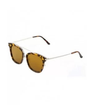 Bridgeless Square Lens Geometric Frame Cat Eye Sunglasses - Brown Demi - CT1903UXXGA $11.03 Cat Eye