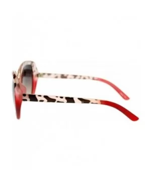 Womens Rectangular Metal Bridge Butterfly Designer Fashion Sunglasses - Red - CW11NV5OZYZ $7.60 Rectangular