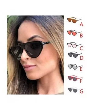 Unisex Fashion Sunglasses-Retro Eyewear Vintage Eye Radiation Protection - Brown - C518OZ5X3XE $6.60 Oversized